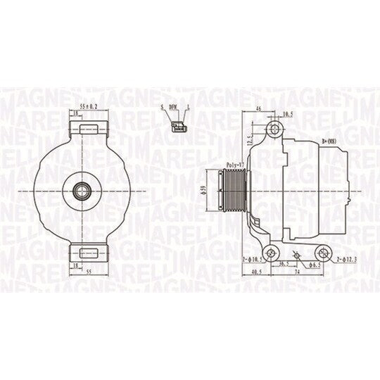 Magneti Marelli Alternator to suit Ford