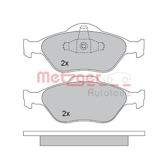 Metzger Brake Pad Set, disc brake to suit Ford, Mazda