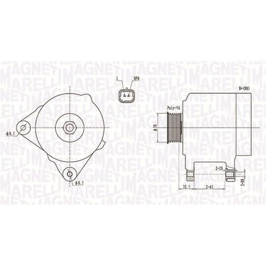 Magneti Marelli Alternator to suit Nissan, Renault, Opel