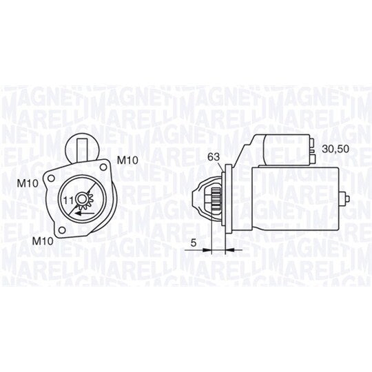 Magneti Marelli Starter to suit Ford, Volvo
