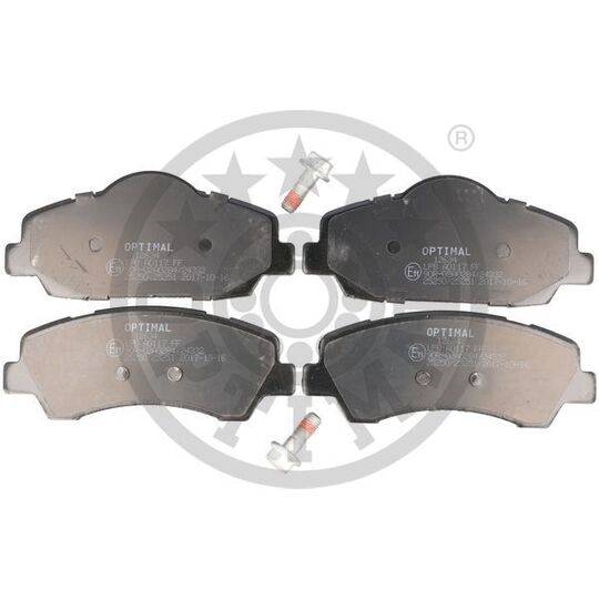 Optimal Brake Pad Set, disc brake to suit Peugeot, Citroën