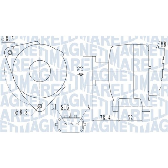 Magneti Marelli Alternator to suit Ford