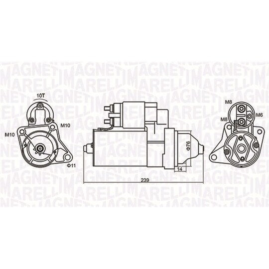 Magneti Marelli Starter to suit Ford