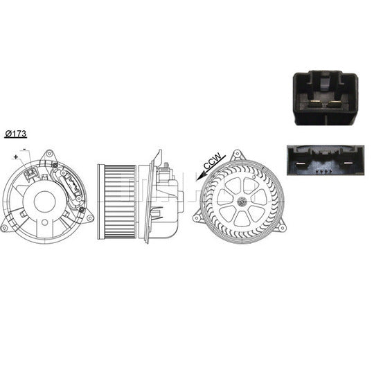 Mahle Interior Blower to suit Ford