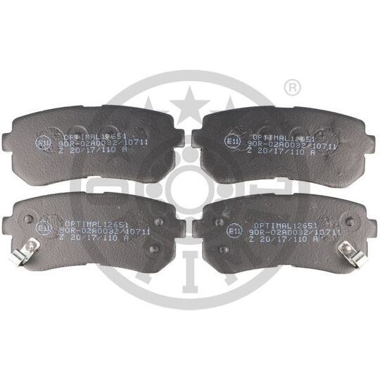 Optimal Brake Pad Set, disc brake to suit Hyundai, Kia