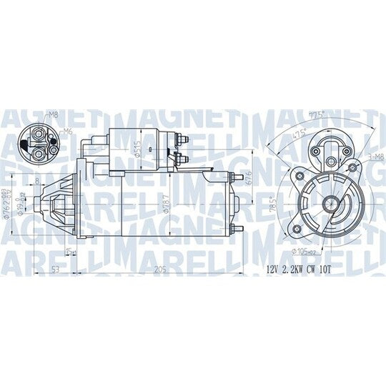 Magneti Marelli 063720613010 Starter to suit Ford