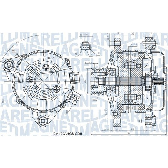 Magneti Marelli Alternator to suit Ford