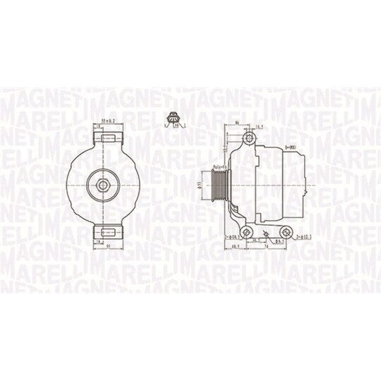Magneti Marelli Alternator to suit Ford, Daf