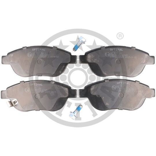 Optimal Brake Pad Set, disc brake to suit Fiat, Opel, Vauxhall