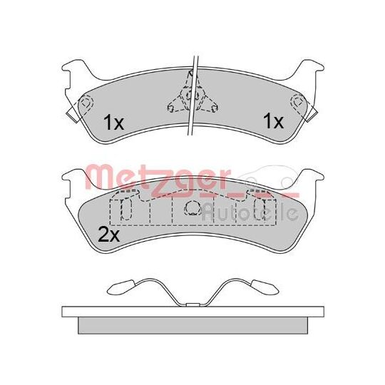 Metzger Brake Pad Set, disc brake to suit Ford