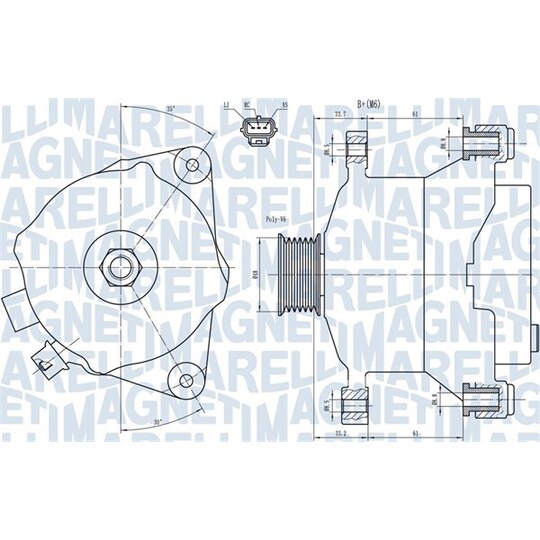Magneti Marelli Alternator to suit Ford