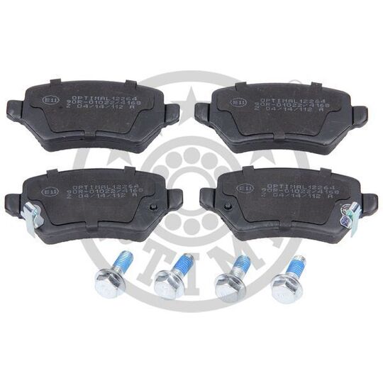 Optimal Brake Pad Set, disc brake to suit Kia, Chevrolet, Opel
