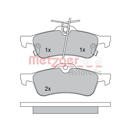 Metzger Brake Pad Set, disc brake to suit Toyota