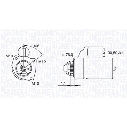 Magneti Marelli Starter to suit Ford