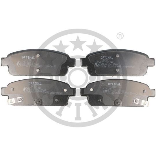 Optimal Brake Pad Set, disc brake to suit Chevrolet, Opel, Vauxhall