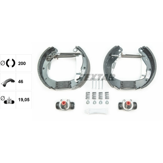 Textar Brake Shoe Set to suit Opel