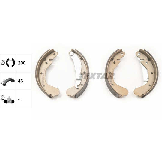 Textar Brake Shoe Set to suit Opel