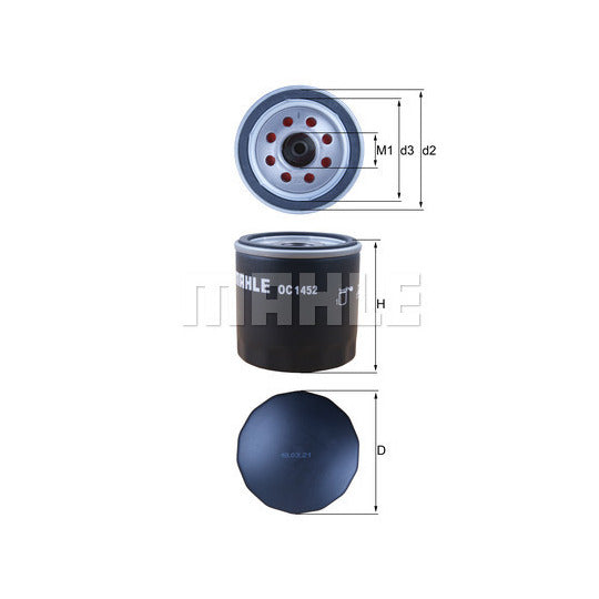 Mahle Oil Filter to suit Ford