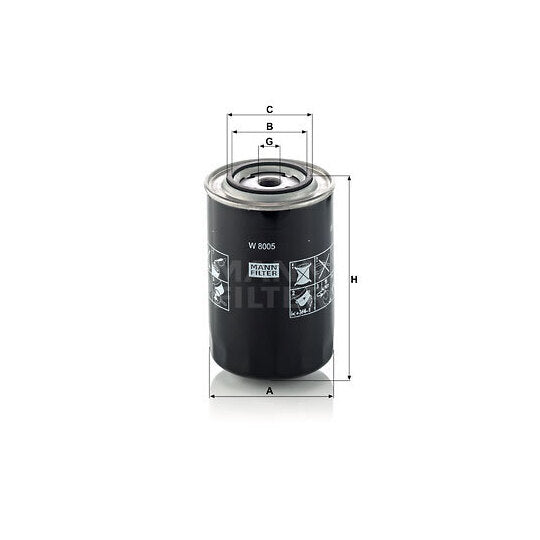 Mann-Filter Oil filter to suit Ford, Fiat, Iveco