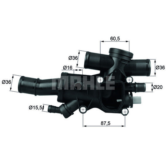Mahle Thermostat, coolant to suit Ford, Peugeot, Citroën