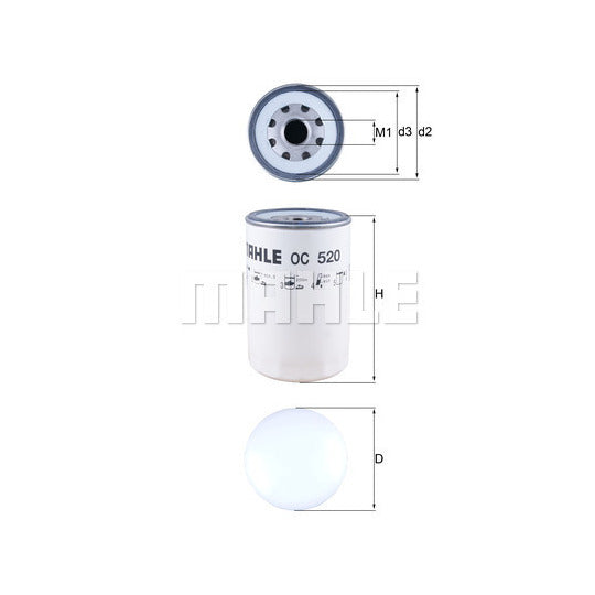 Mahle Oil Filter to suit Iveco, Renault, Renault Trucks