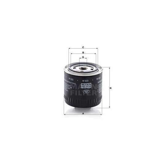 Mann-Filter Filter, operating hydraulics to suit Ford, Hyundai, Fiat