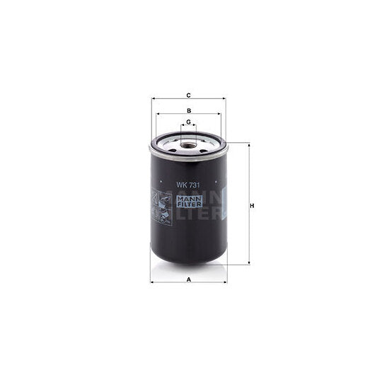 Mann-Filter Fuel filter to suit Mitsubishi, Ford, BMW