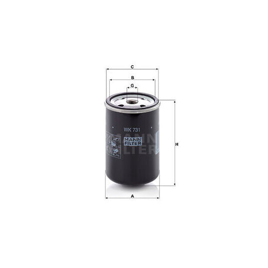Mann-Filter Fuel filter to suit Mitsubishi, Ford, BMW