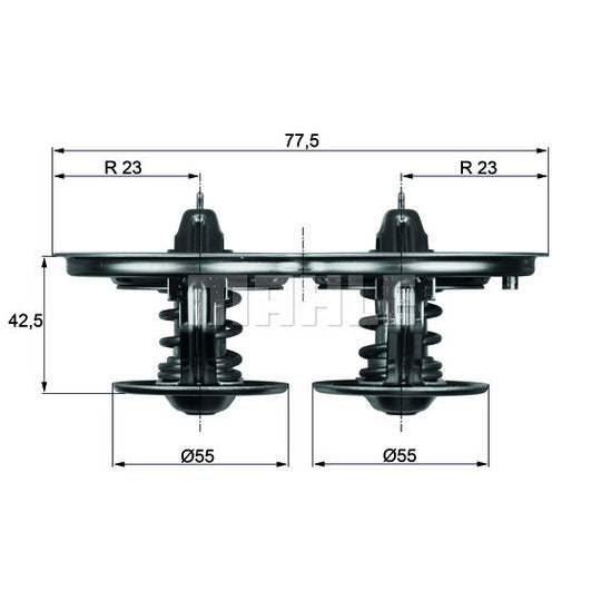 Mahle TX 32D Thermostat, coolant to suit Scania