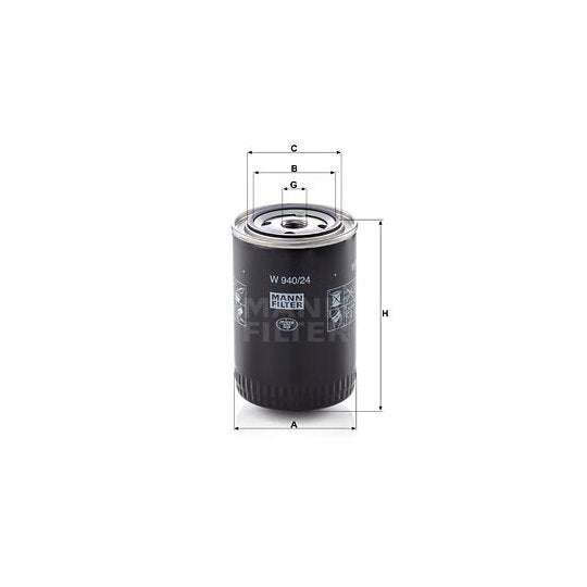 Mann-Filter Filter, operating hydraulics to suit Ford, Fiat, Case