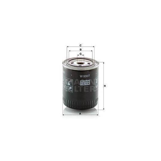 Mann-Filter Oil filter to suit Ford, Peugeot, Case