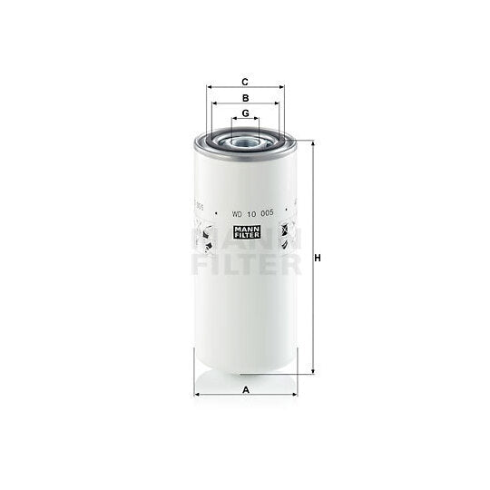 Mann-Filter Filter, operating hydraulics to suit Massey Ferguson, New Holland, Caterpillar