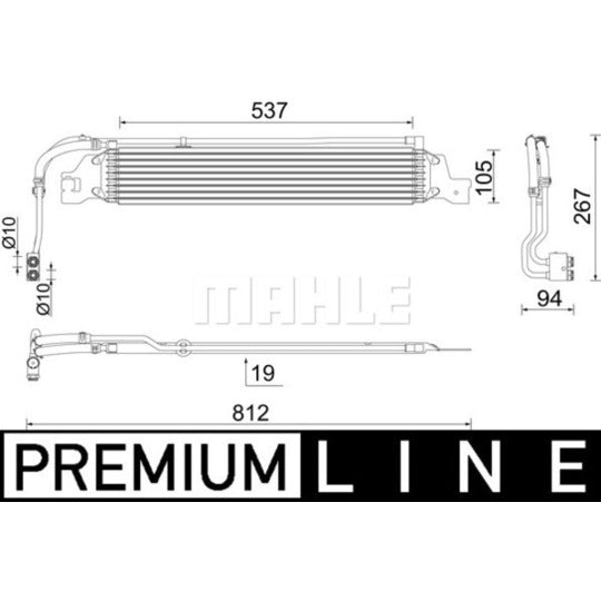 Mahle Oil Cooler, automatic transmission to suit Opel, Vauxhall