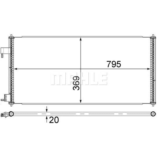 Mahle Condenser, air conditioning to suit Ford