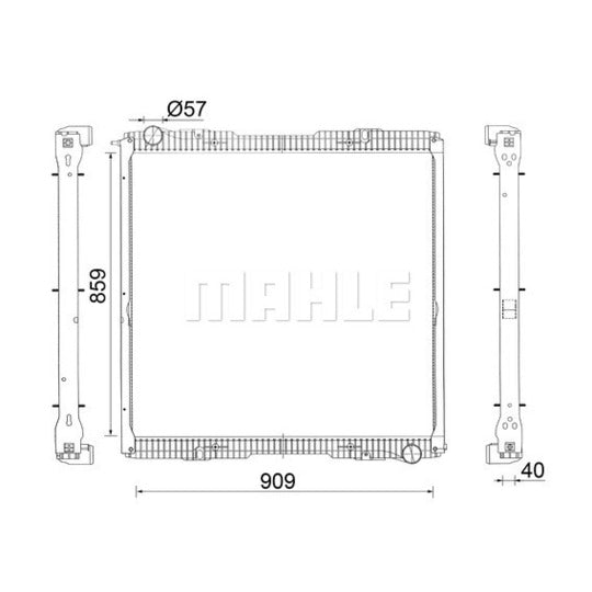 Mahle Radiator, engine cooling to suit Scania