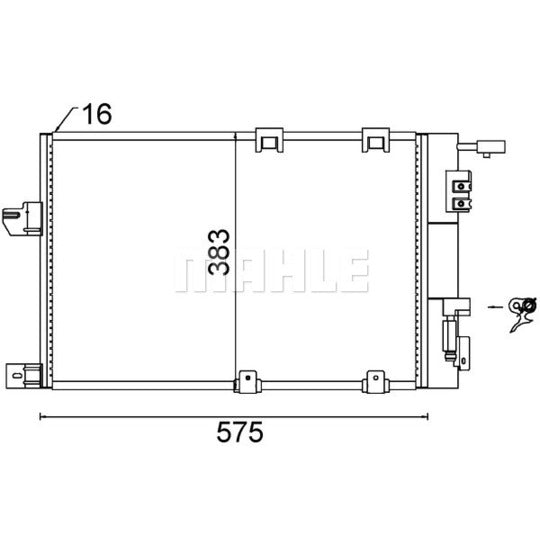 Mahle AC 339 000S Condenser, air conditioning to suit Opel, Vauxhall, Holden