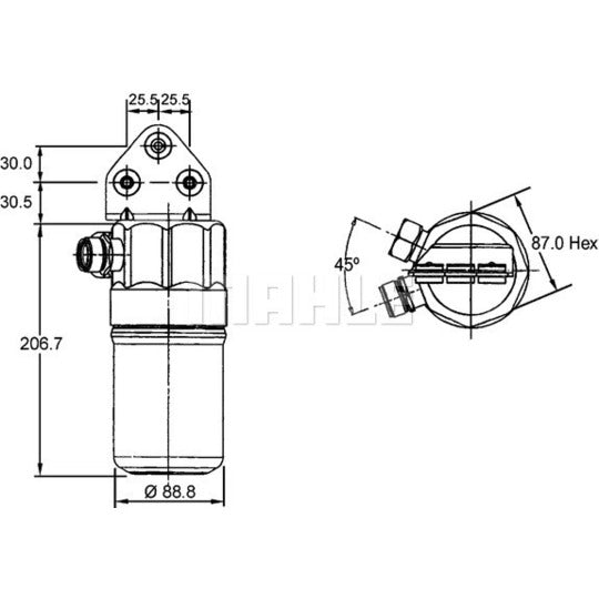 Mahle Dryer, air conditioning to suit Audi, VW, Cupra