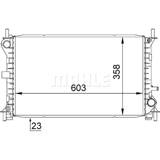 Mahle Radiator, engine cooling to suit Ford