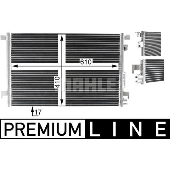 Mahle AC 294 000P Condenser, air conditioning to suit Fiat, Opel, Vauxhall