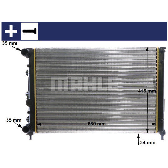 Mahle Radiator, engine cooling to suit Fiat, Alfa Romeo