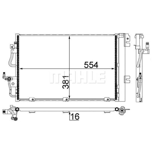 Mahle Condenser, air conditioning to suit Opel, Vauxhall, Holden