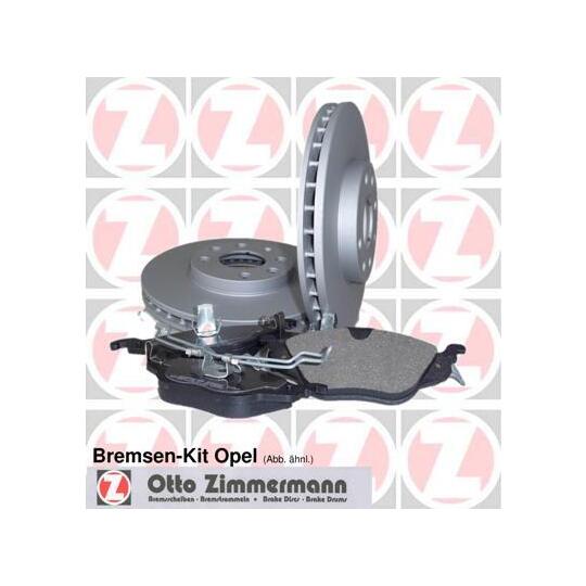 Zimmermann Brake Set, disc brakes to suit Opel