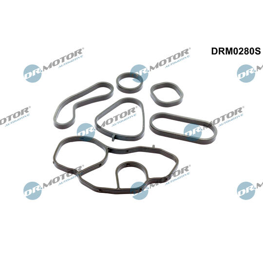 Dr.Motor Automotive Gasket Set, oil cooler to suit Peugeot, Citroën, Opel