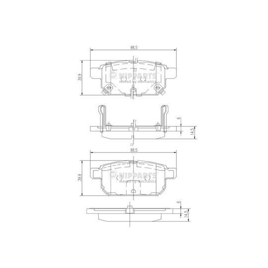 Nipparts Brake Pad Set, disc brake to suit Suzuki