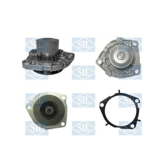 Saleri Sil Water Pump, engine cooling to suit Fiat, Chevrolet, Chrysler