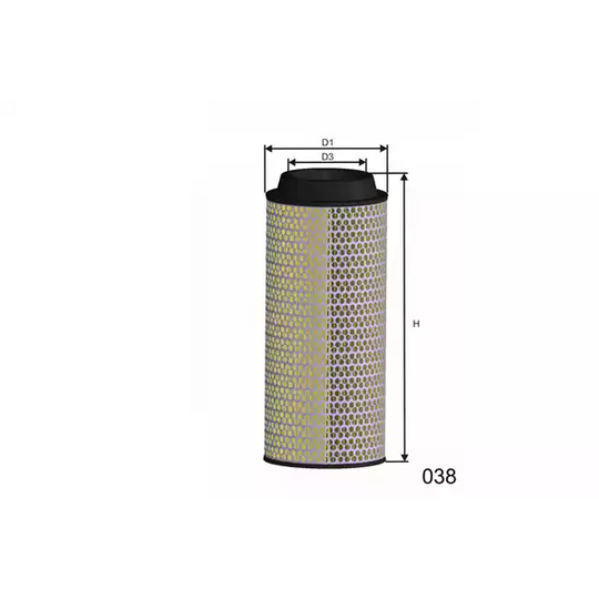 Misfat Air filter to suit Peugeot, Citroën, Fiat