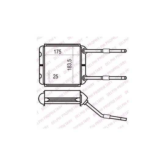 Delphi TSP0525535 Heat Exchanger, interior heating to suit Opel, Vauxhall