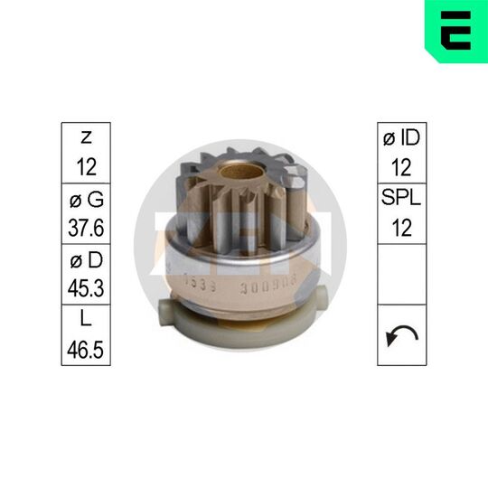 Era Freewheel Gear, starter to suit Ford