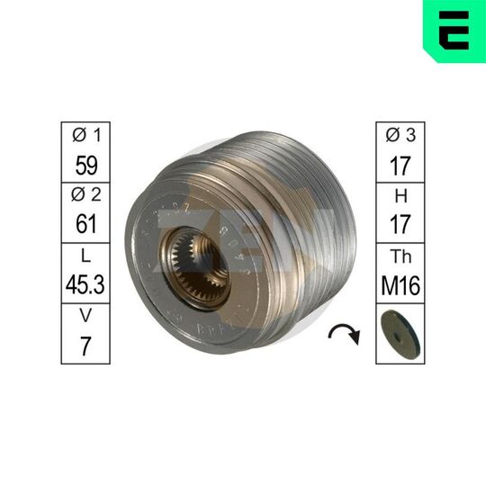 Era Alternator Freewheel Clutch to suit Ford