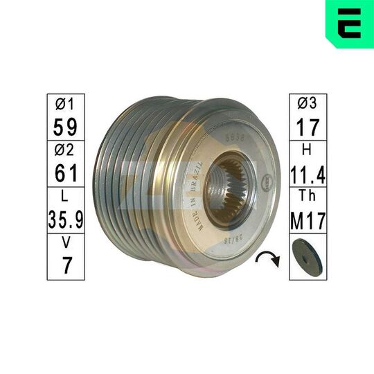 Era Alternator Freewheel Clutch to suit Ford